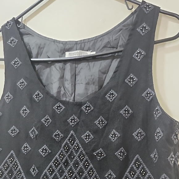 Monoreno Vtg Black and White Geometric Mini Dress - Picture 8 of 16
